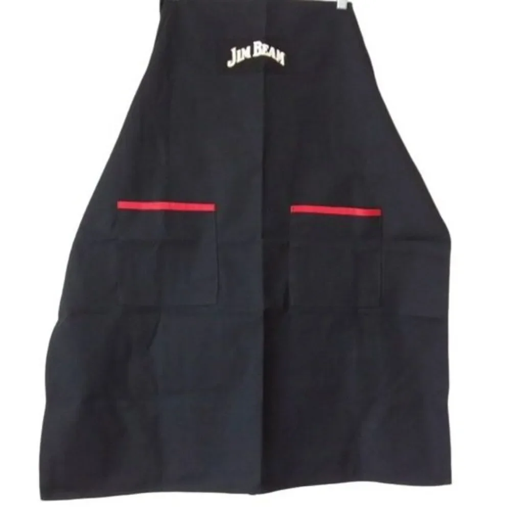 Jim Beam Classic Grilling Apron Heavy Duty With Pockets Black